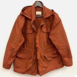 Orange Universal Thread Fall Utility Jacket Full Zip Medium